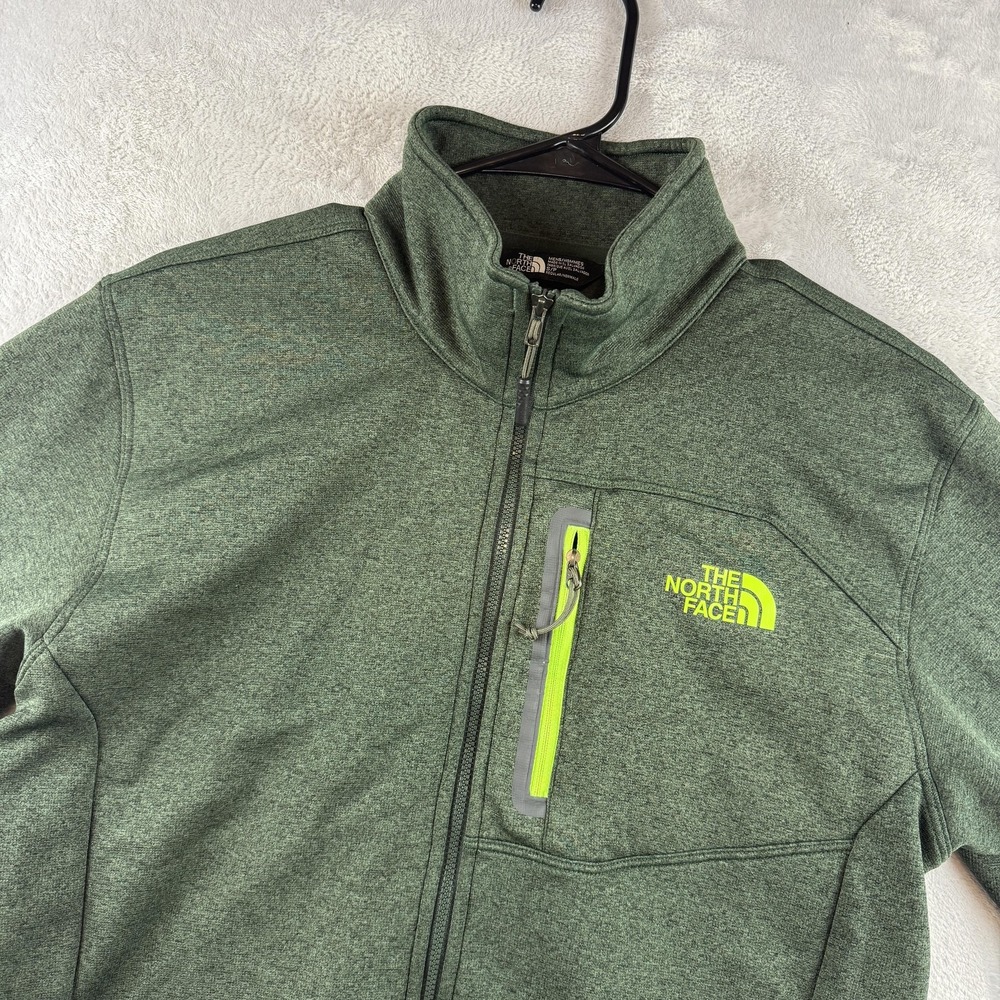 The North Face Sweatshirt Mens Small Green Cap Rock Fleece Outdoor Full Zip